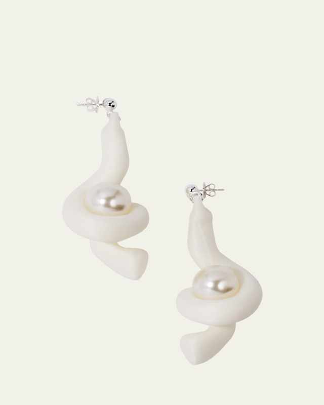 Faux Mother-of-Pearl Earrings